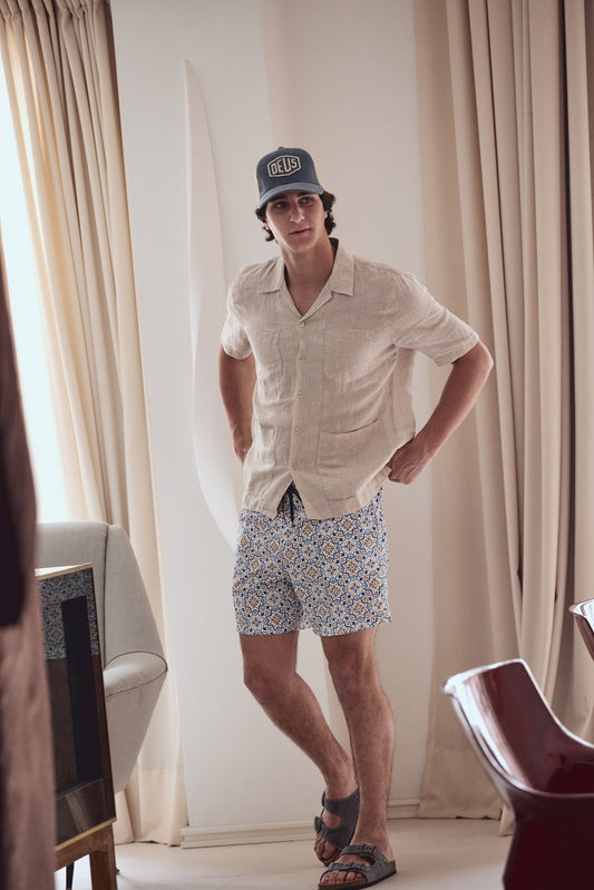 Alley Docksc Camisa de tipo guayabera manga corta