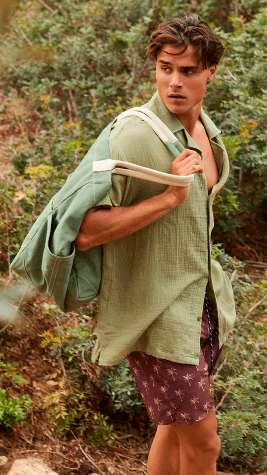 Barts Amsterdam camisa verde de bambula