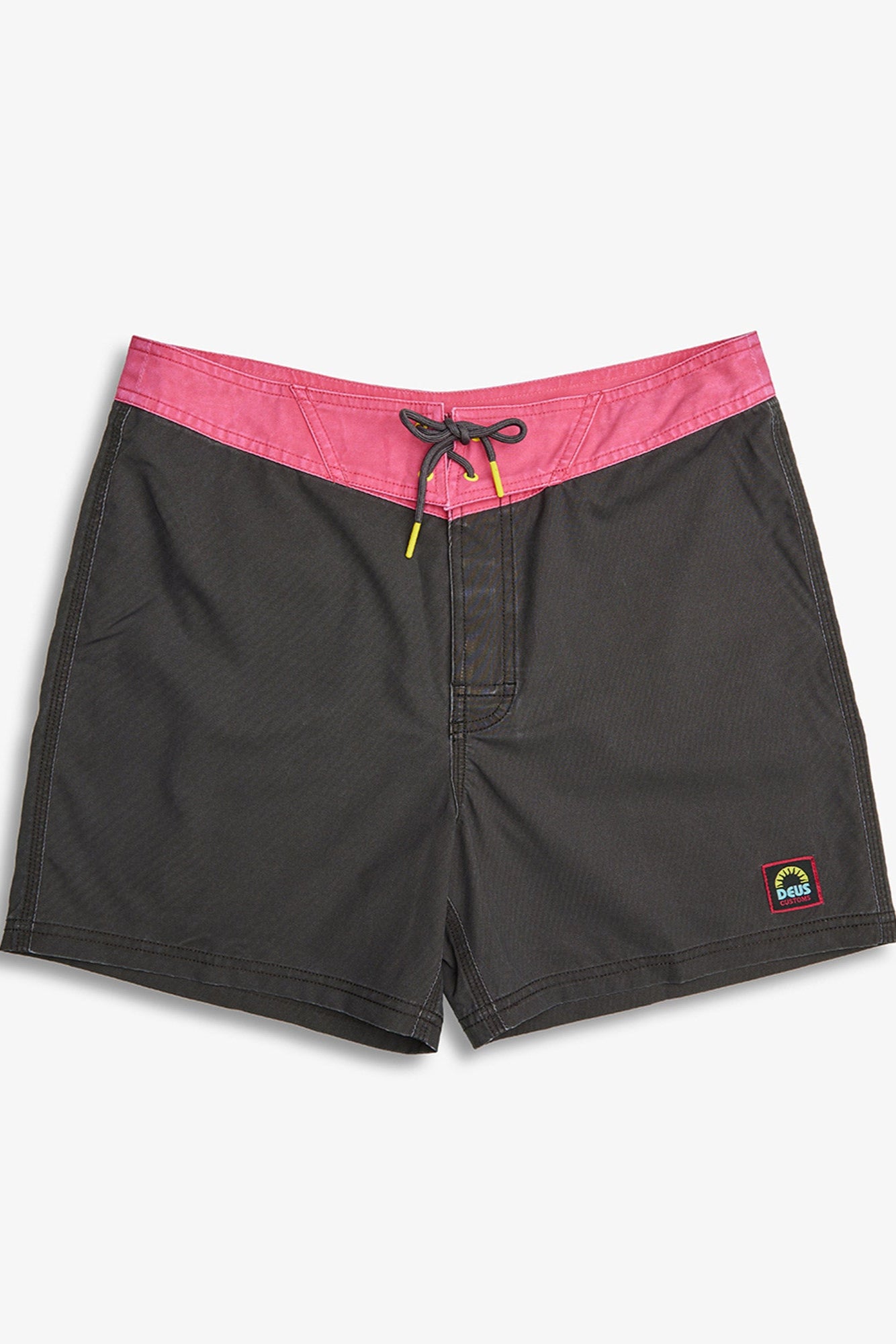 Deus Ex Machina Boardshort antracita y rosa