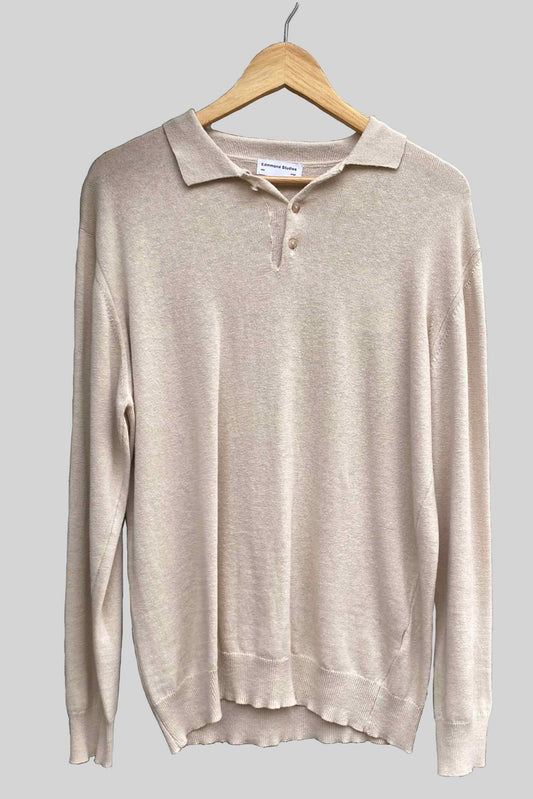 Edmmond Jersey Polo de algodón y lino