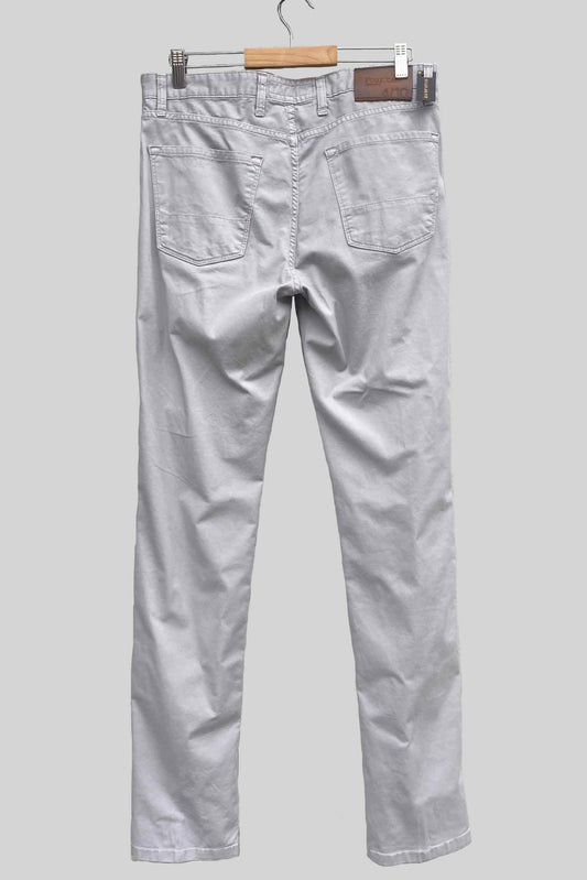 Fourten Pantalón 5 bolsillos de popelín gris claro