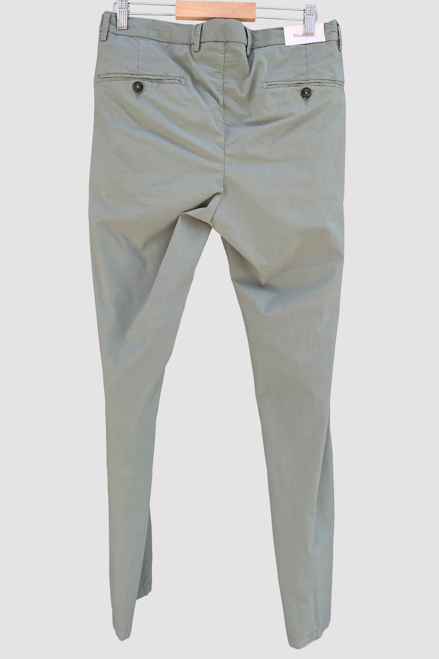 Four.ten Pantalón de popelín verde claro con cordón