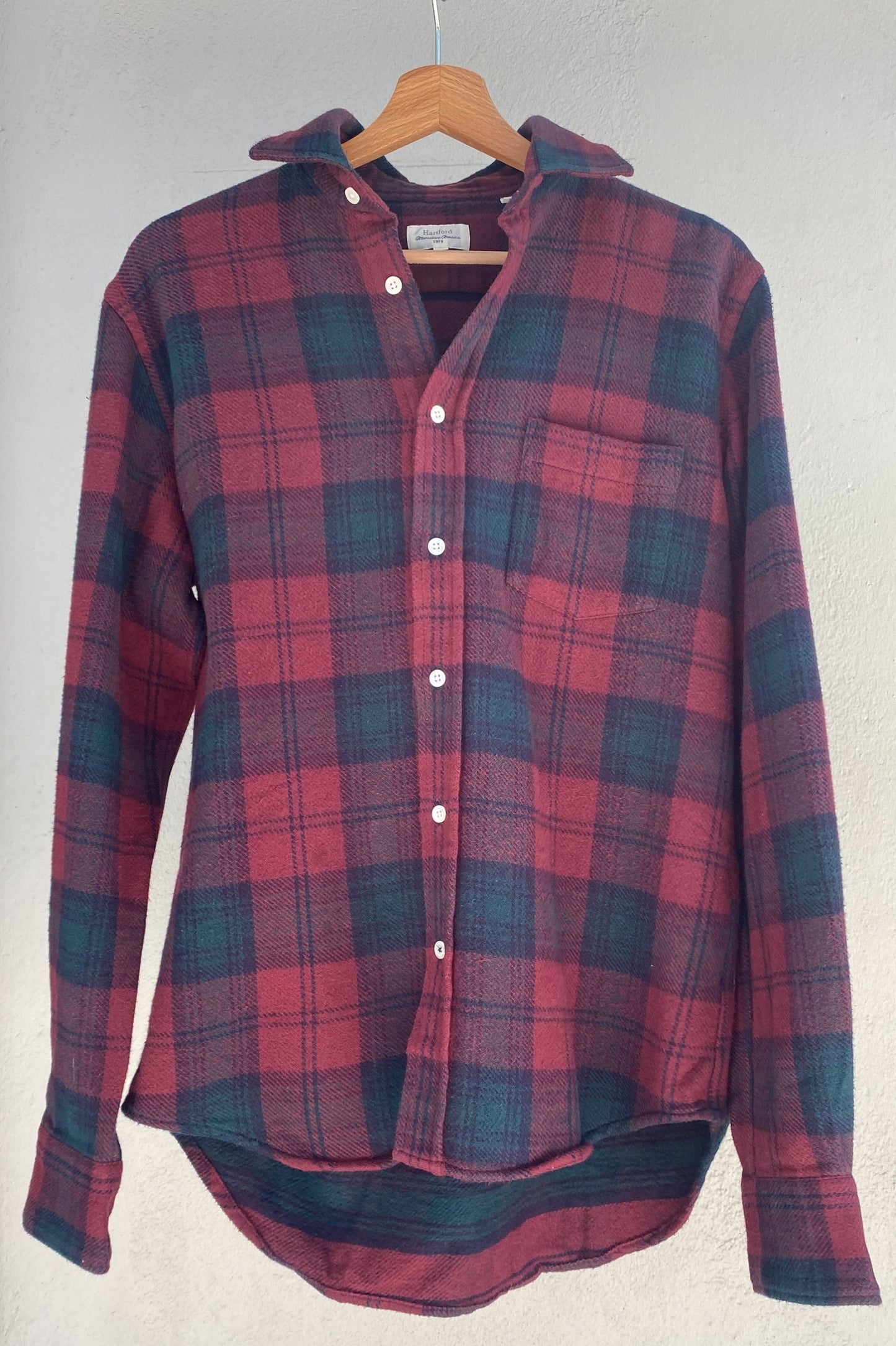 Hartford Camisa de cuadros burdeos