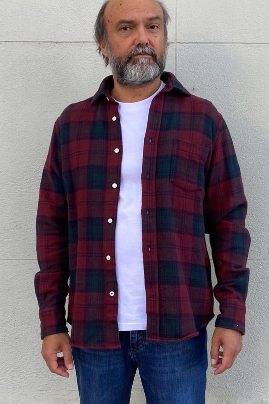 Hartford Camisa de cuadros burdeos