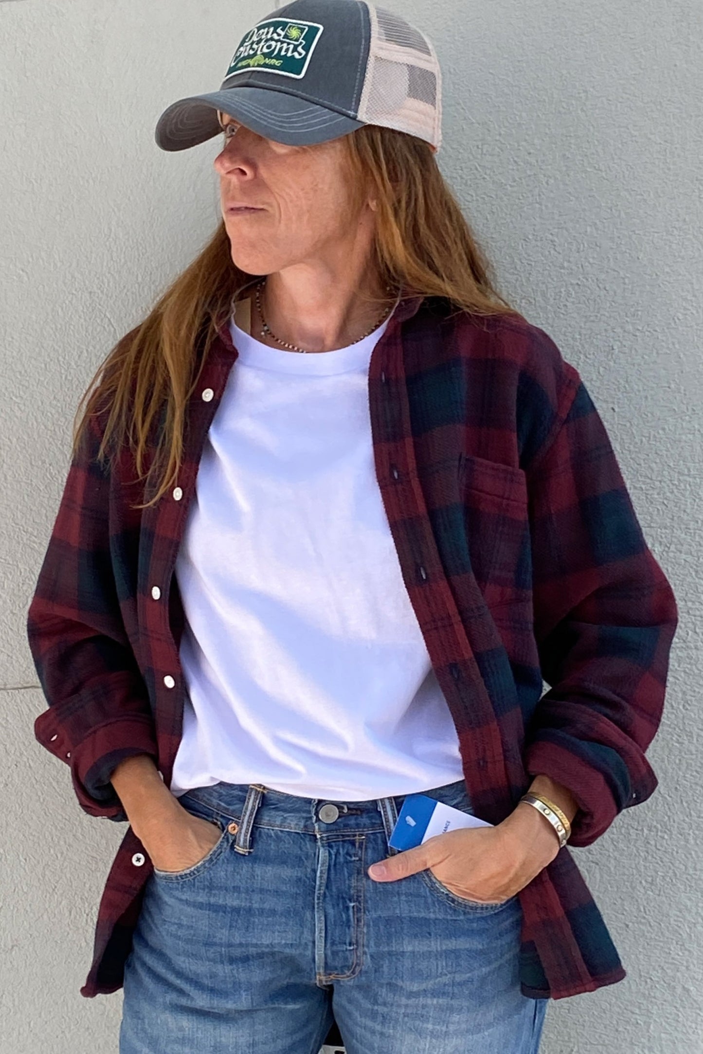 Hartford Camisa de cuadros burdeos