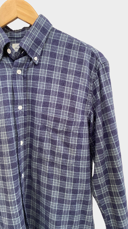 Hartford Camisa de cuadros azul y verde agua