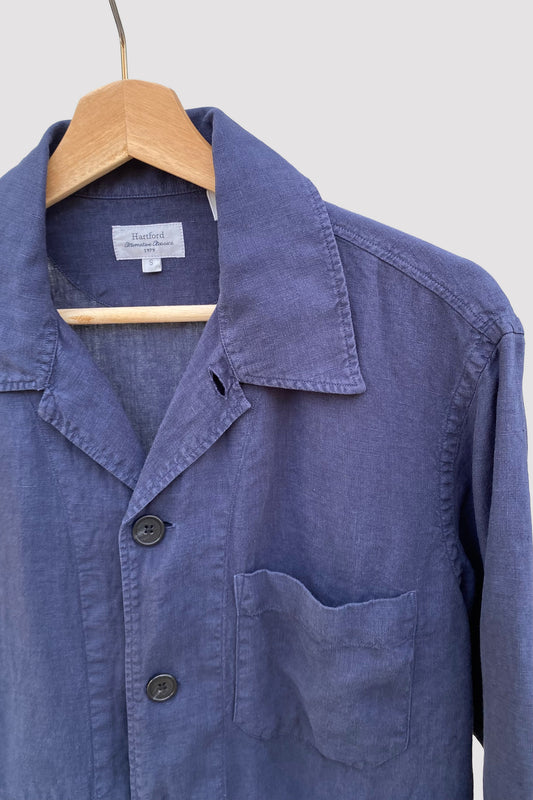 Hartford Chaqueta de lino Perry azul marino