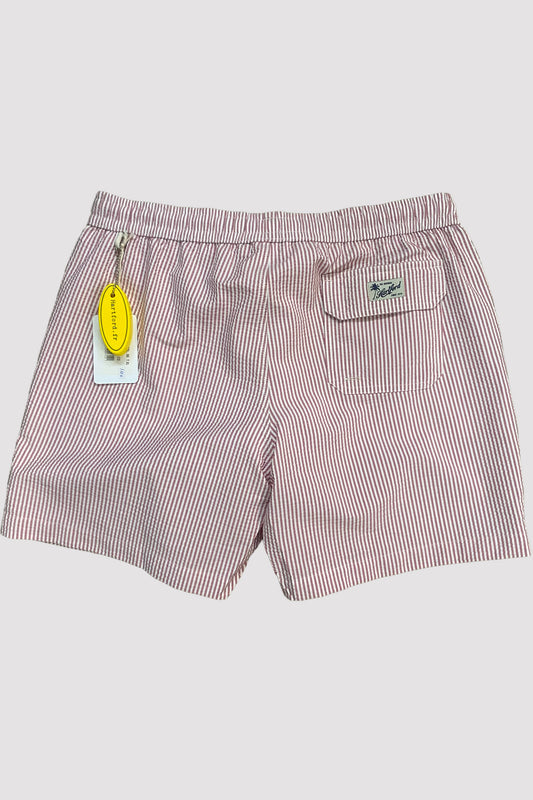 HARTFORD TRAJE DE BAÑO SEERSUCKER DE RAYAS ROJO Y BLANCO