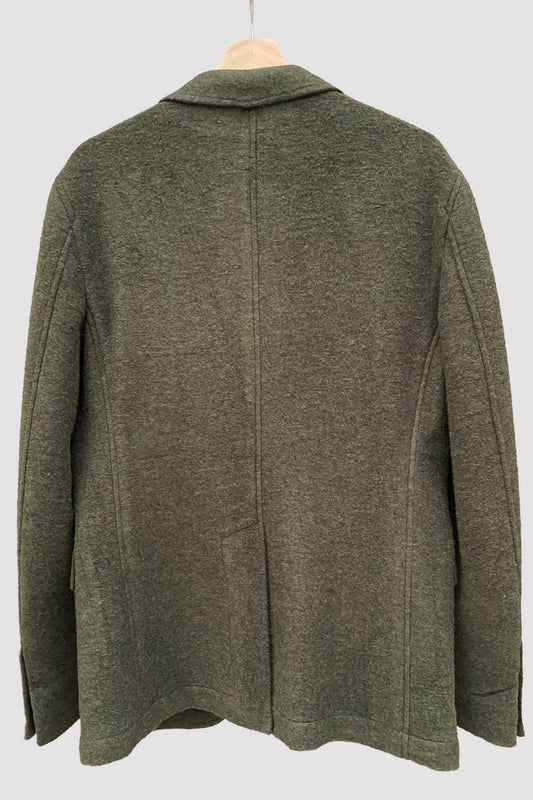 Jerry Key chaqueta de lana cocida verde