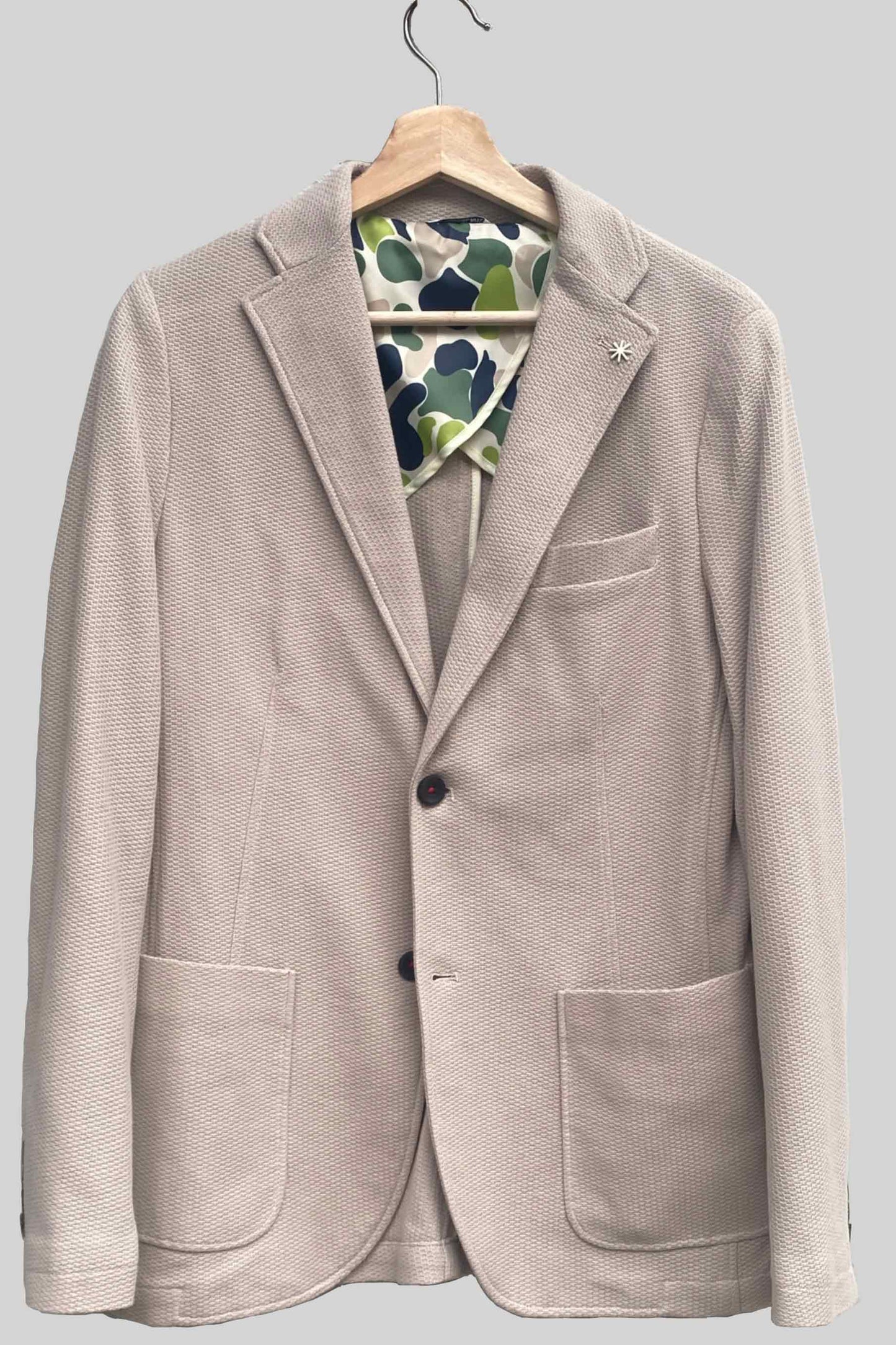 Manuel Ritz Blazer de punto tejido beige
