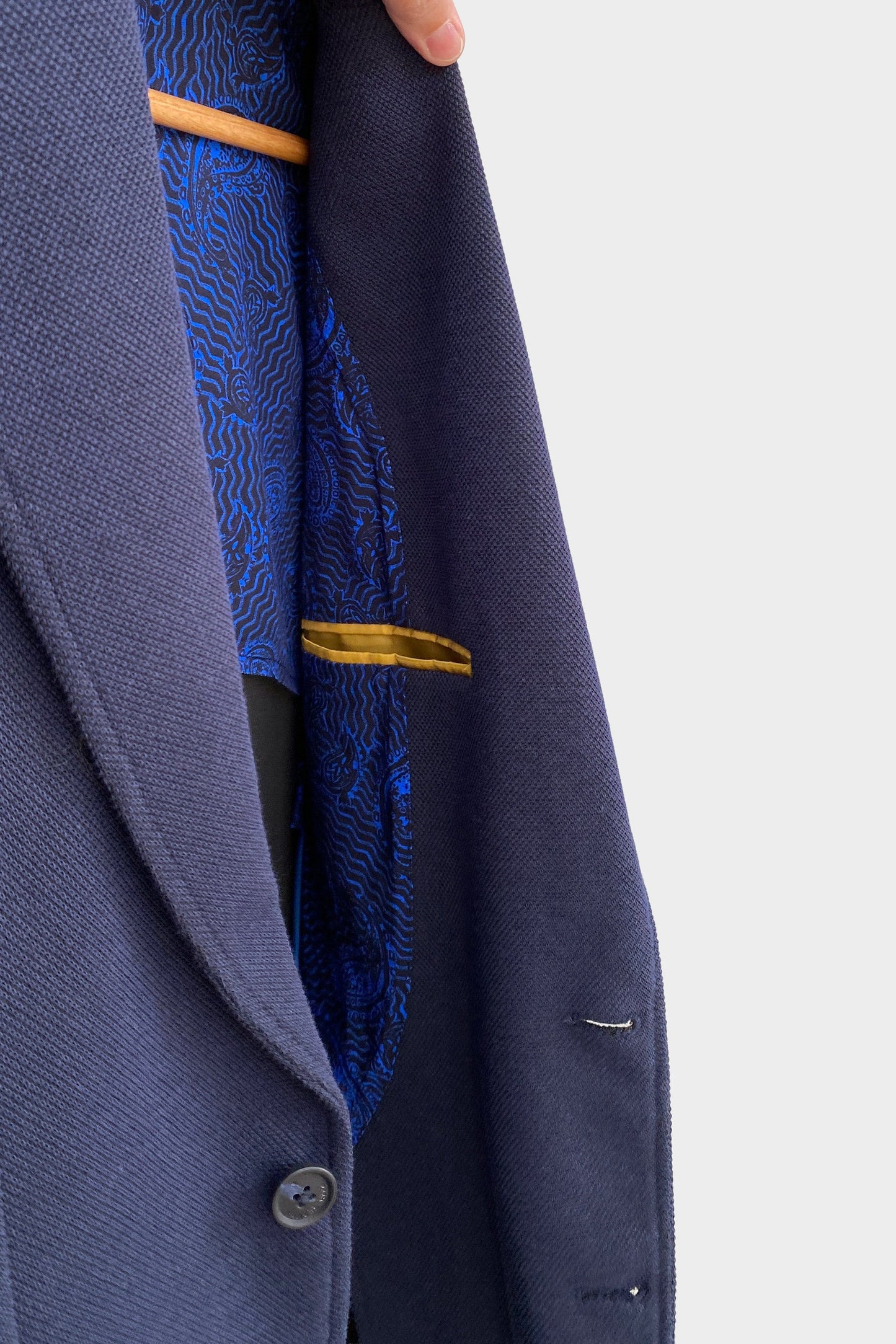 Manuel Ritz Blazer de piqué stretch azul