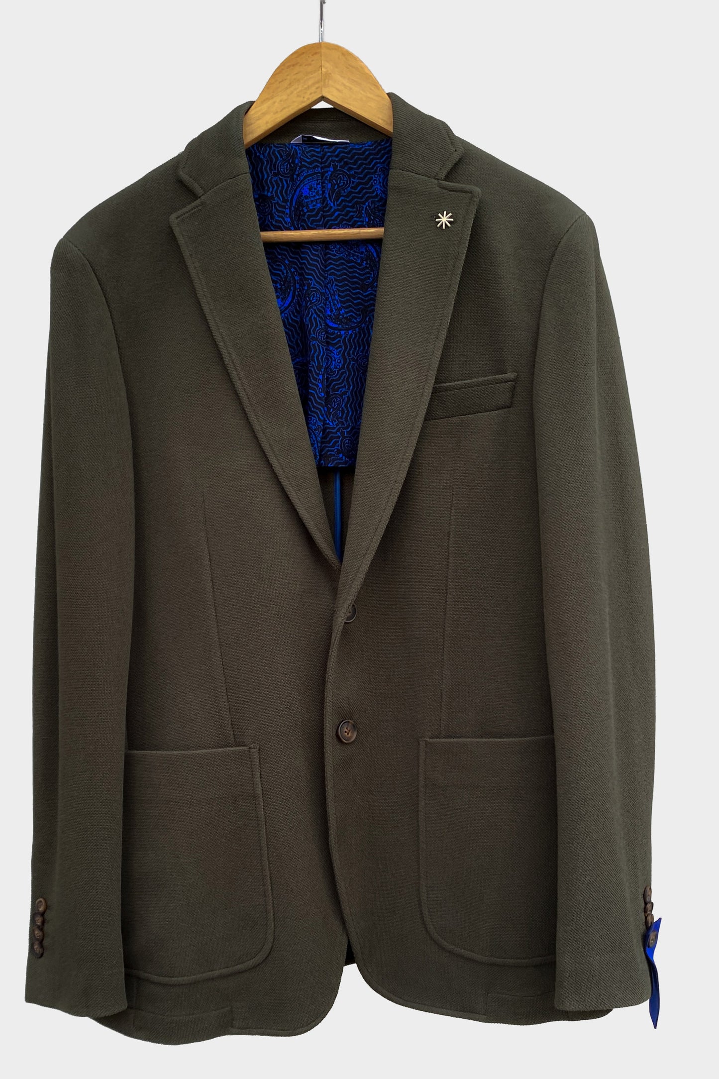 Manuel Ritz Blazer de piqué stretch verde