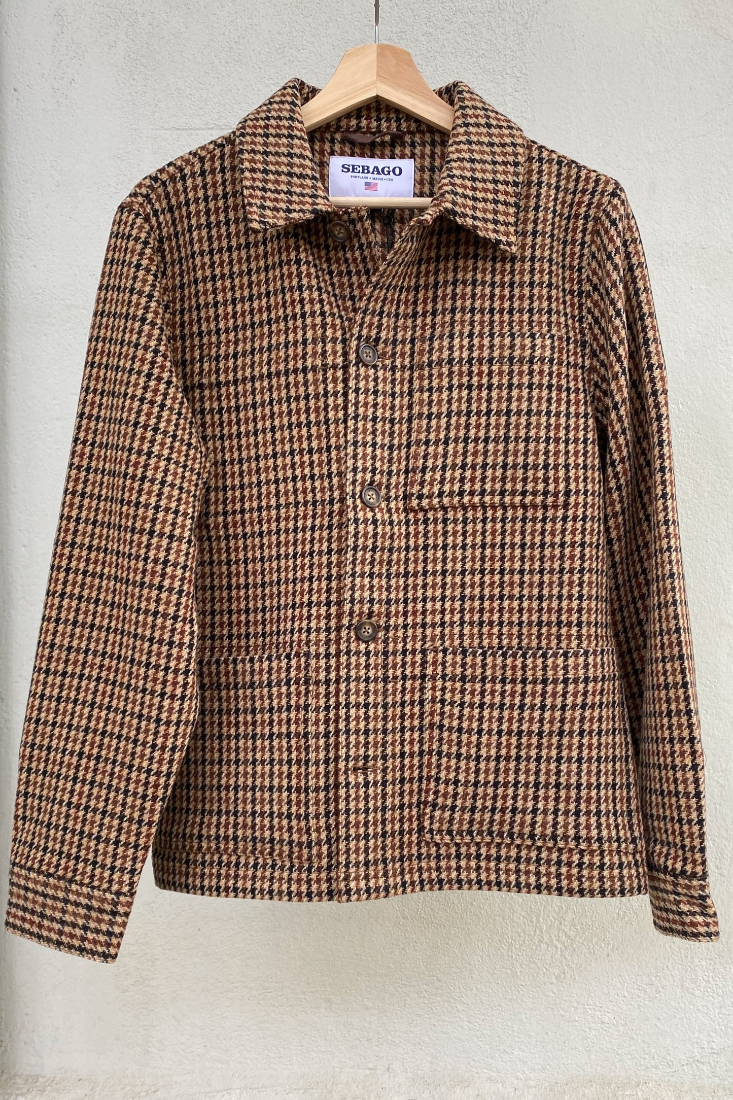 Sebago Sobrecamisa de lana de pata de gallo