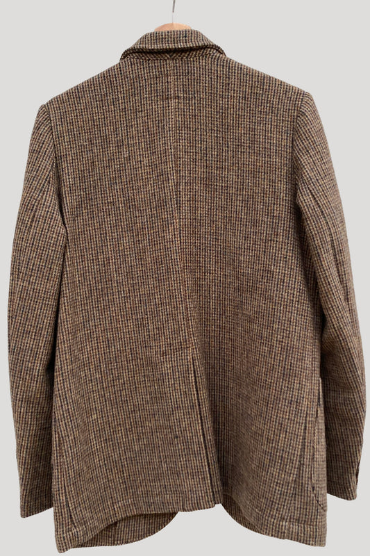 Sebago Blazer marrón micro pata de gallo de lana
