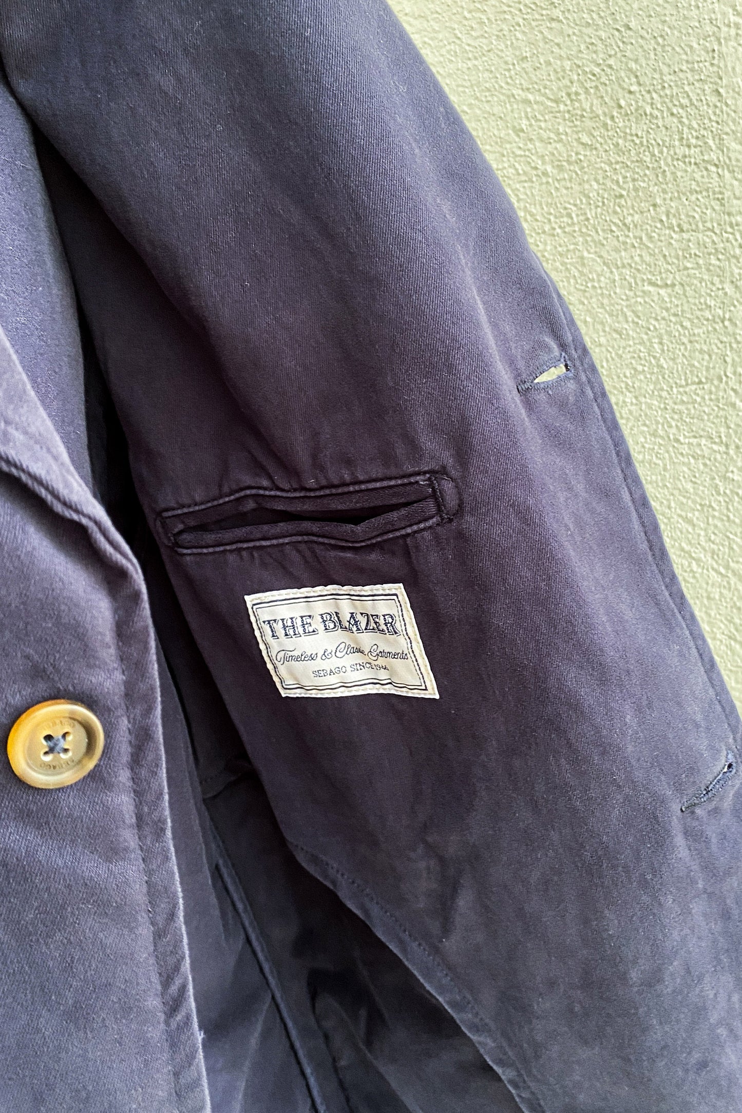 Sebago Chaqueta blazer azul marino de algodón