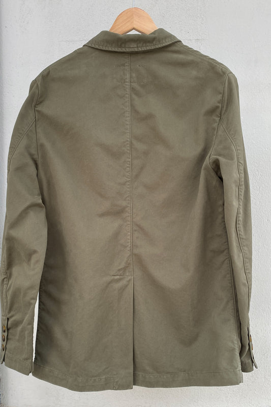 Sebago Chaqueta blazer verde de algodón