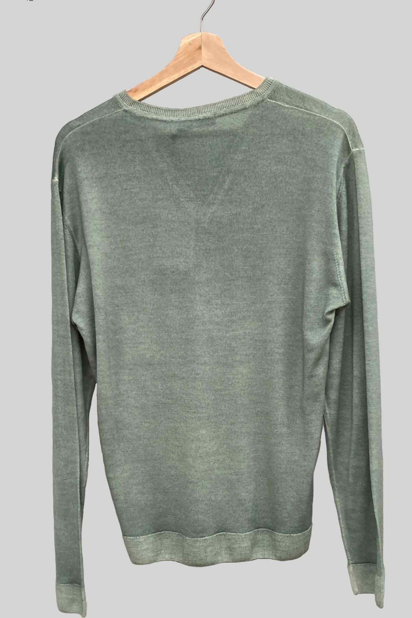 Wool&co Jersey cuello verde celadón