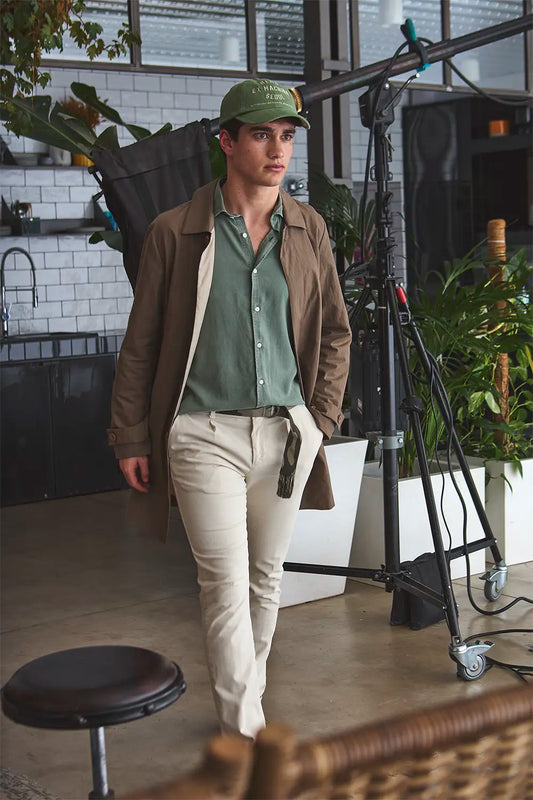 At.p.co Gabardina de algodón Benson color camel