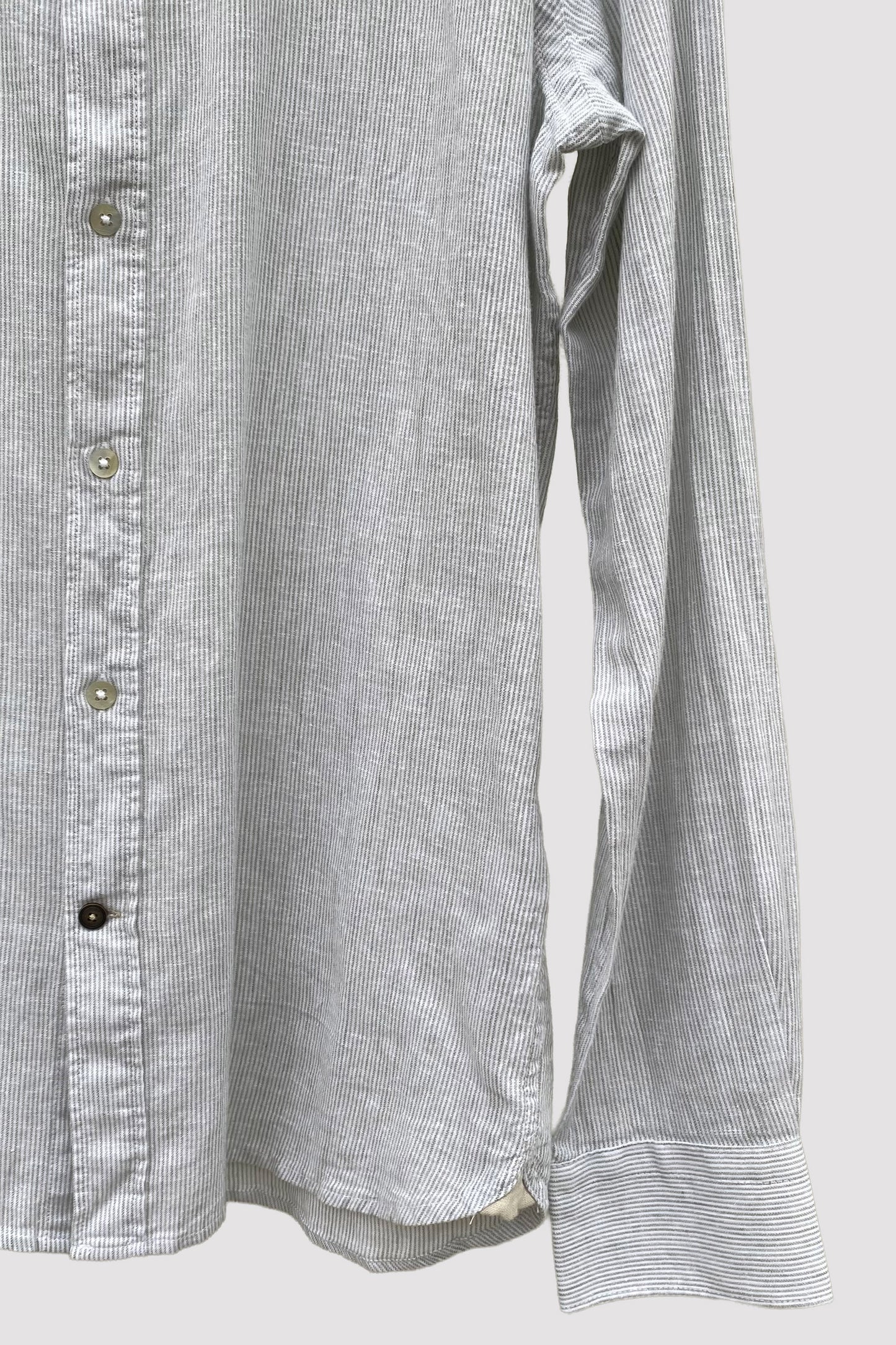 Alley Docks Camisa de mini rayas de color verde claro