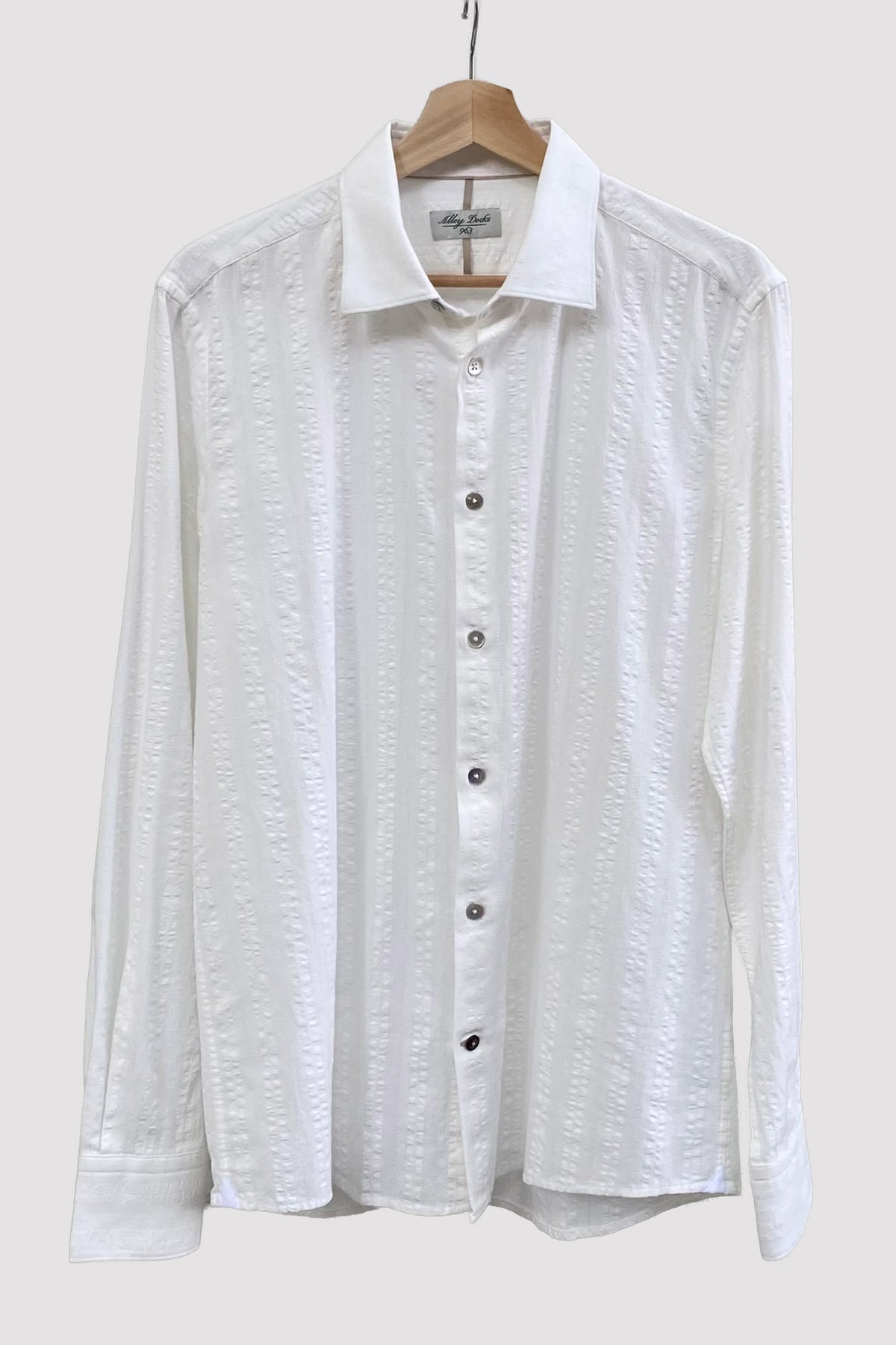 ALLEY DOCKS CAMISA BLANCA ESTILO GUAYABERA