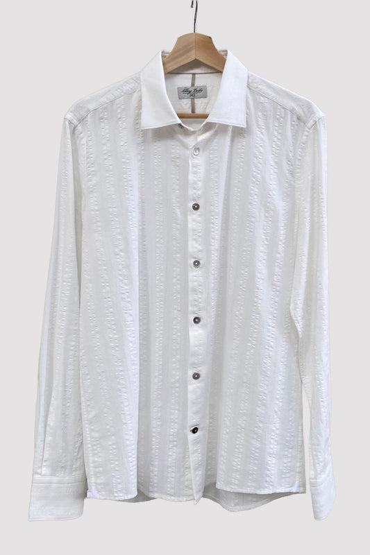 ALLEY DOCKS CAMISA BLANCA ESTILO GUAYABERA