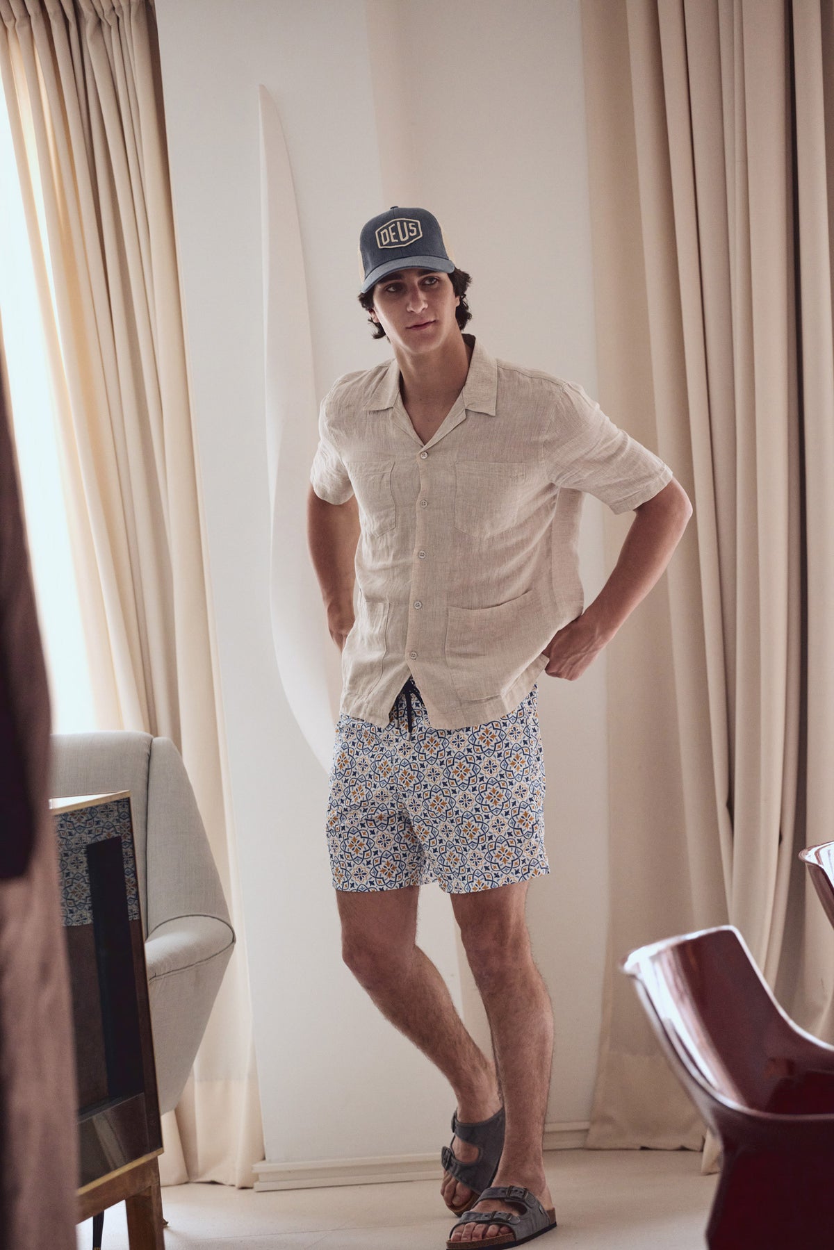 Alley Docksc Camisa de tipo guayabera manga corta