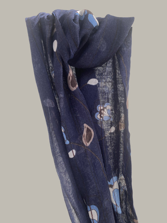 Alley Docks Fular oscuro con flores