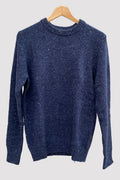 At.p.co Jersey jaspeado cuello redondo azul