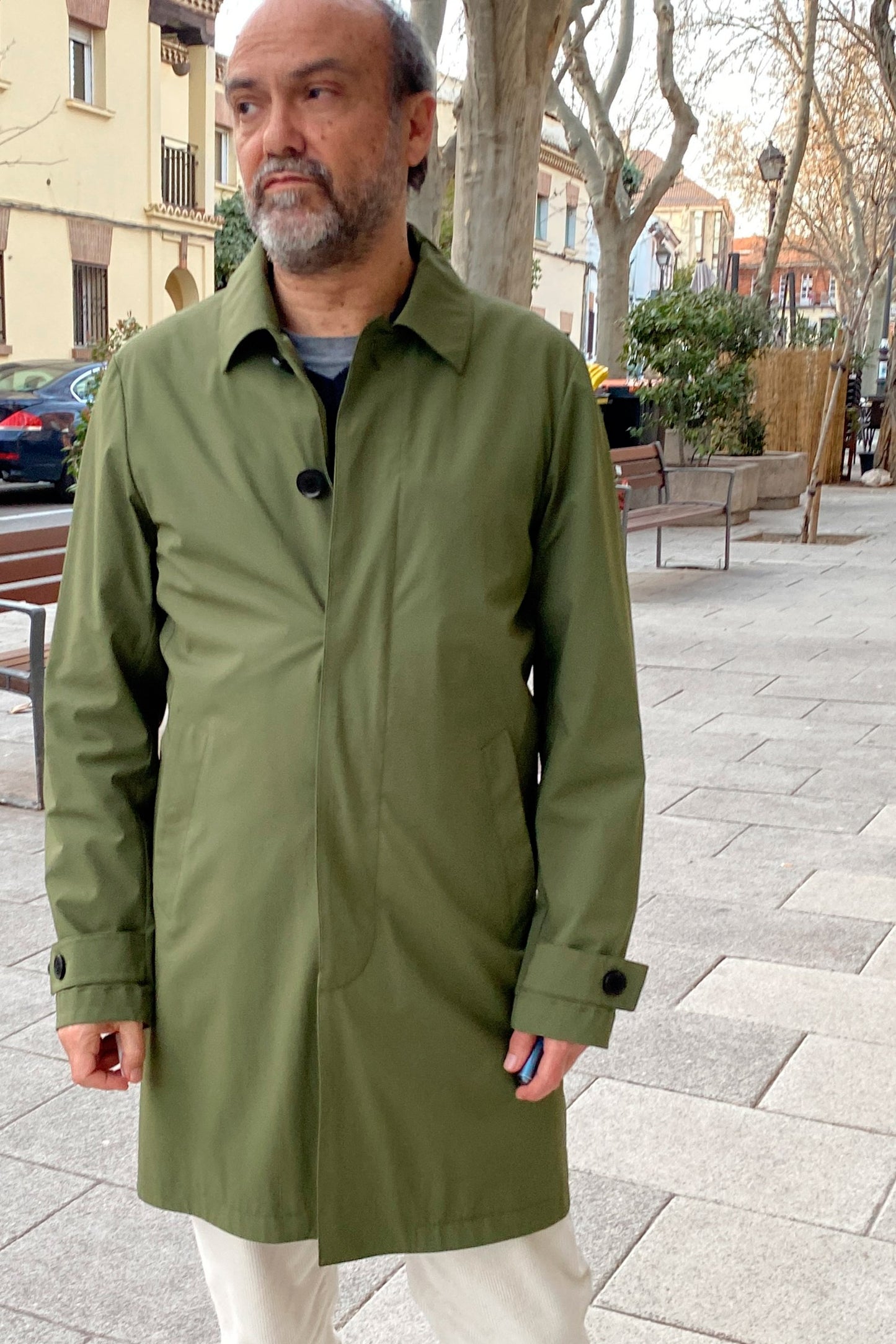 At.p.co Gabardina técnica color verde