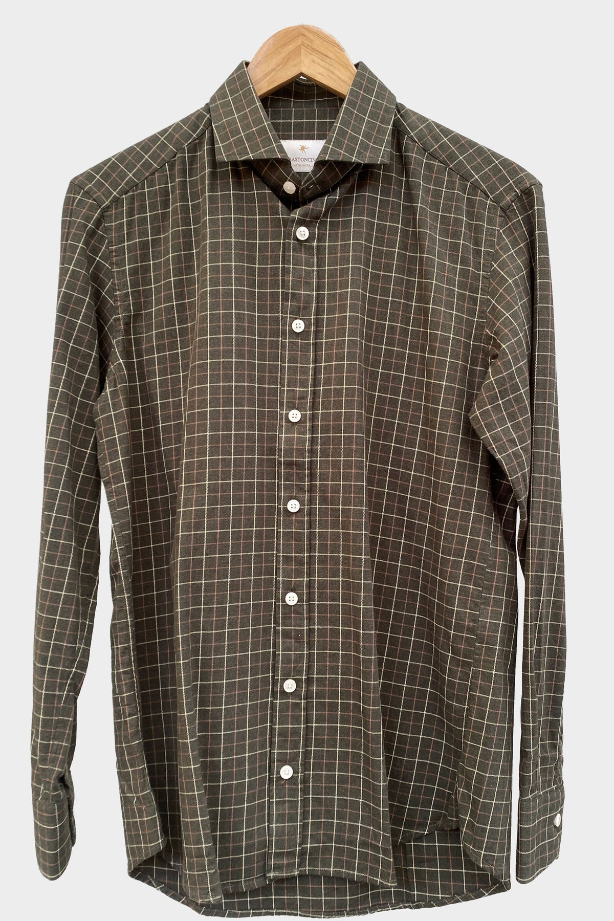 Bastoncino Camisa de verde con dibujo de cuadros