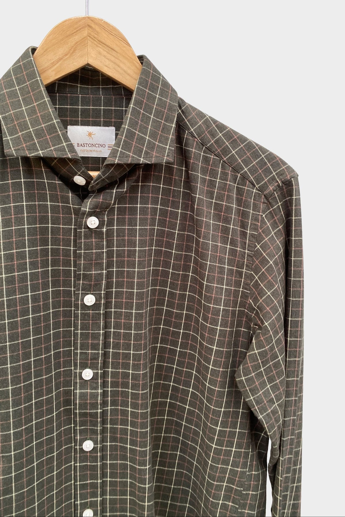 Bastoncino Camisa de verde con dibujo de cuadros