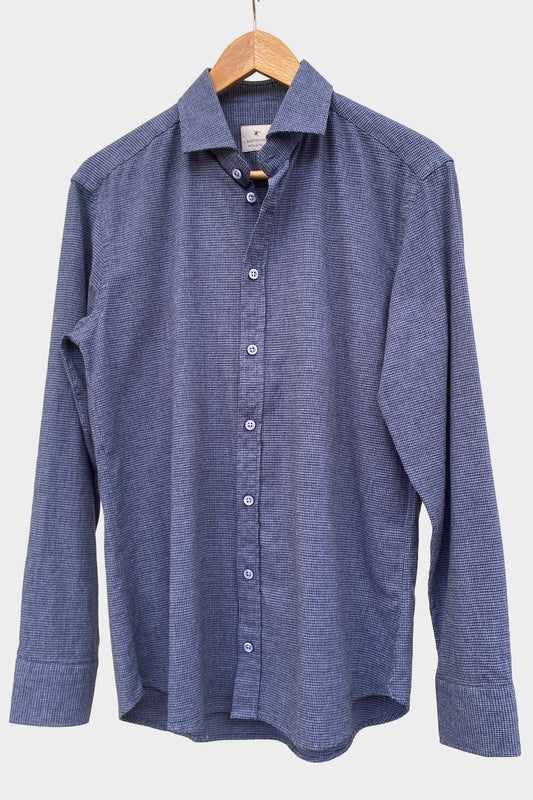 Bastoncino Camisa de mini pata de gallo azul