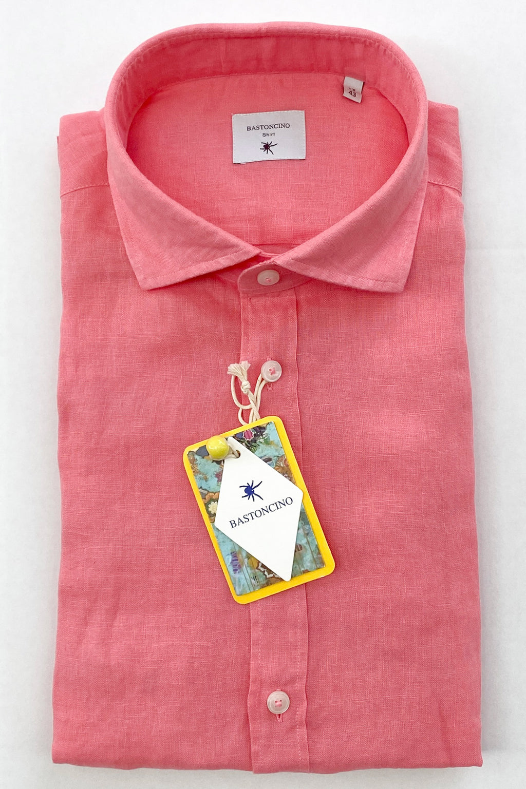 Bastoncino Camisa de lino color rosa
