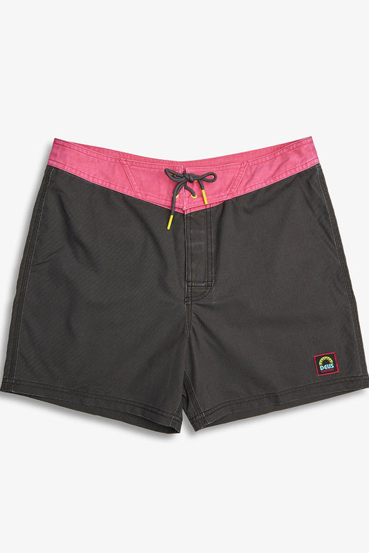 Deus Ex Machina Boardshort antracita y rosa