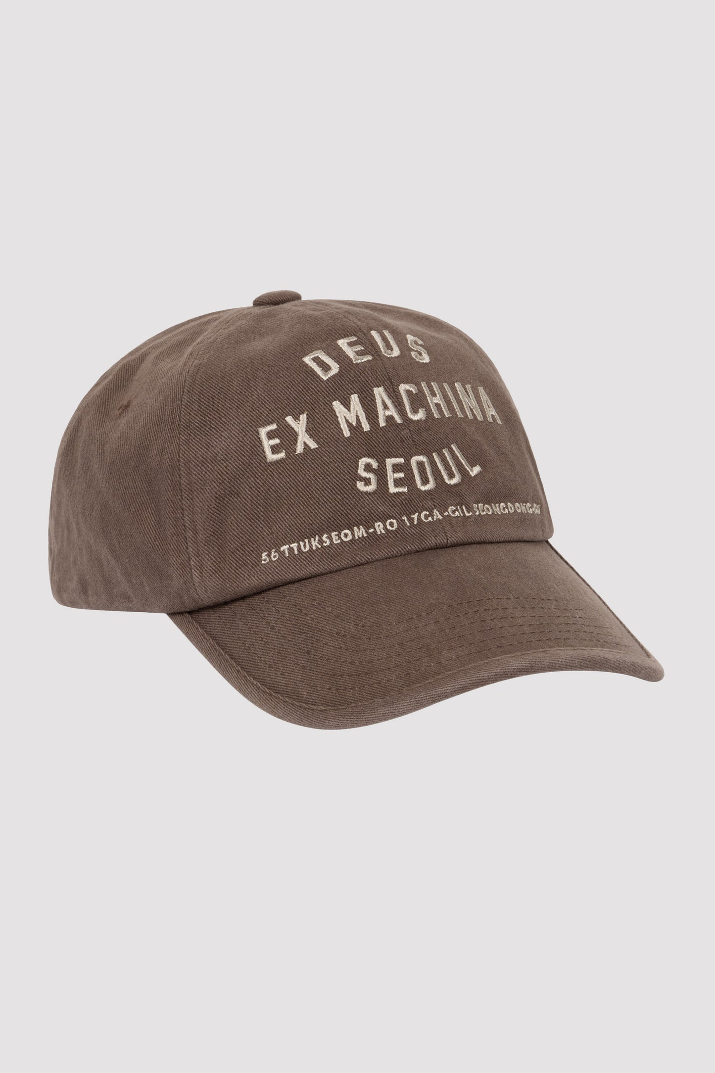 Deus Gorra marrón con la dirección de la dirección de Seul choco