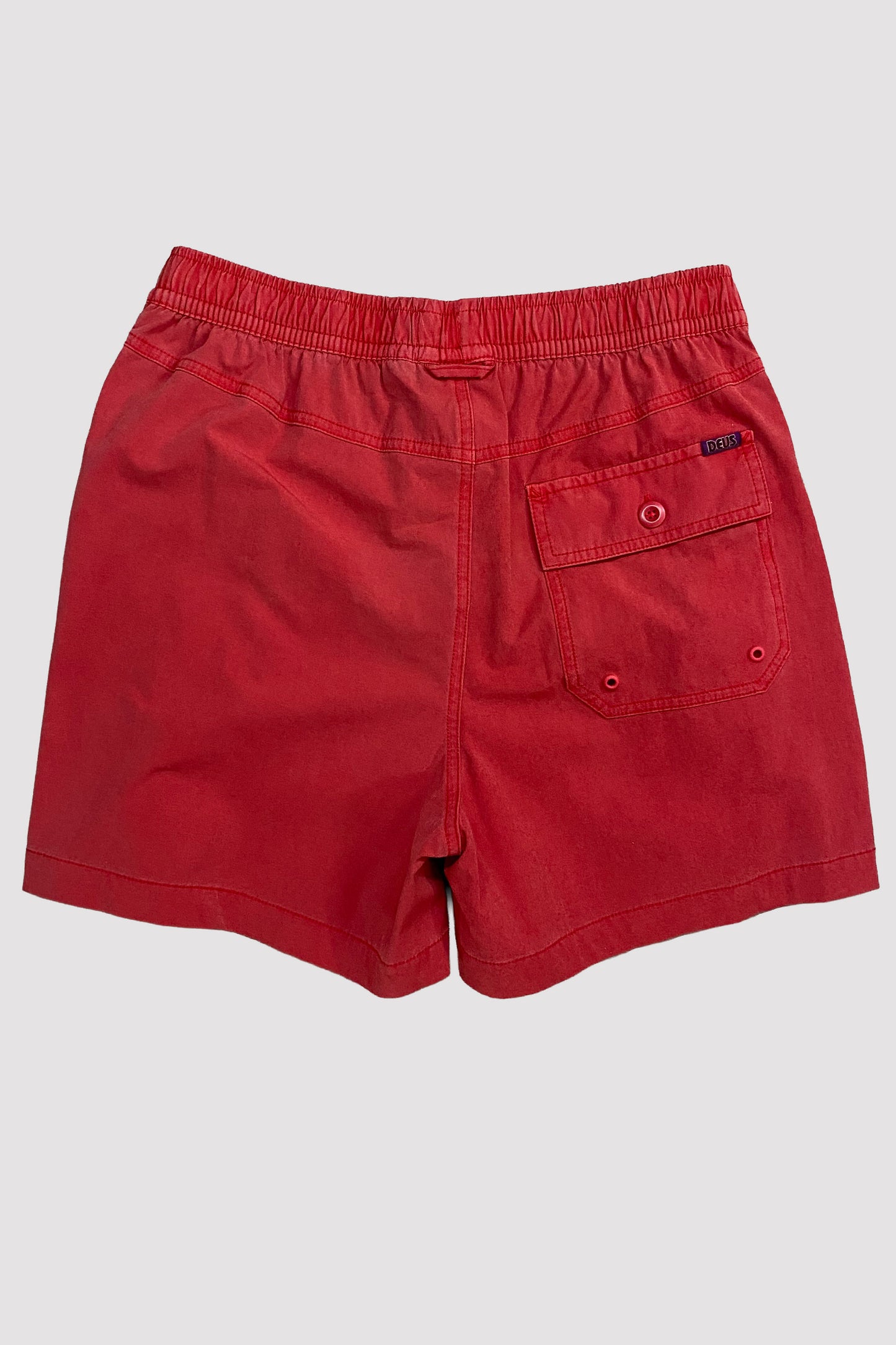Deus Traje de baño sandbar garment dyed rojo melón