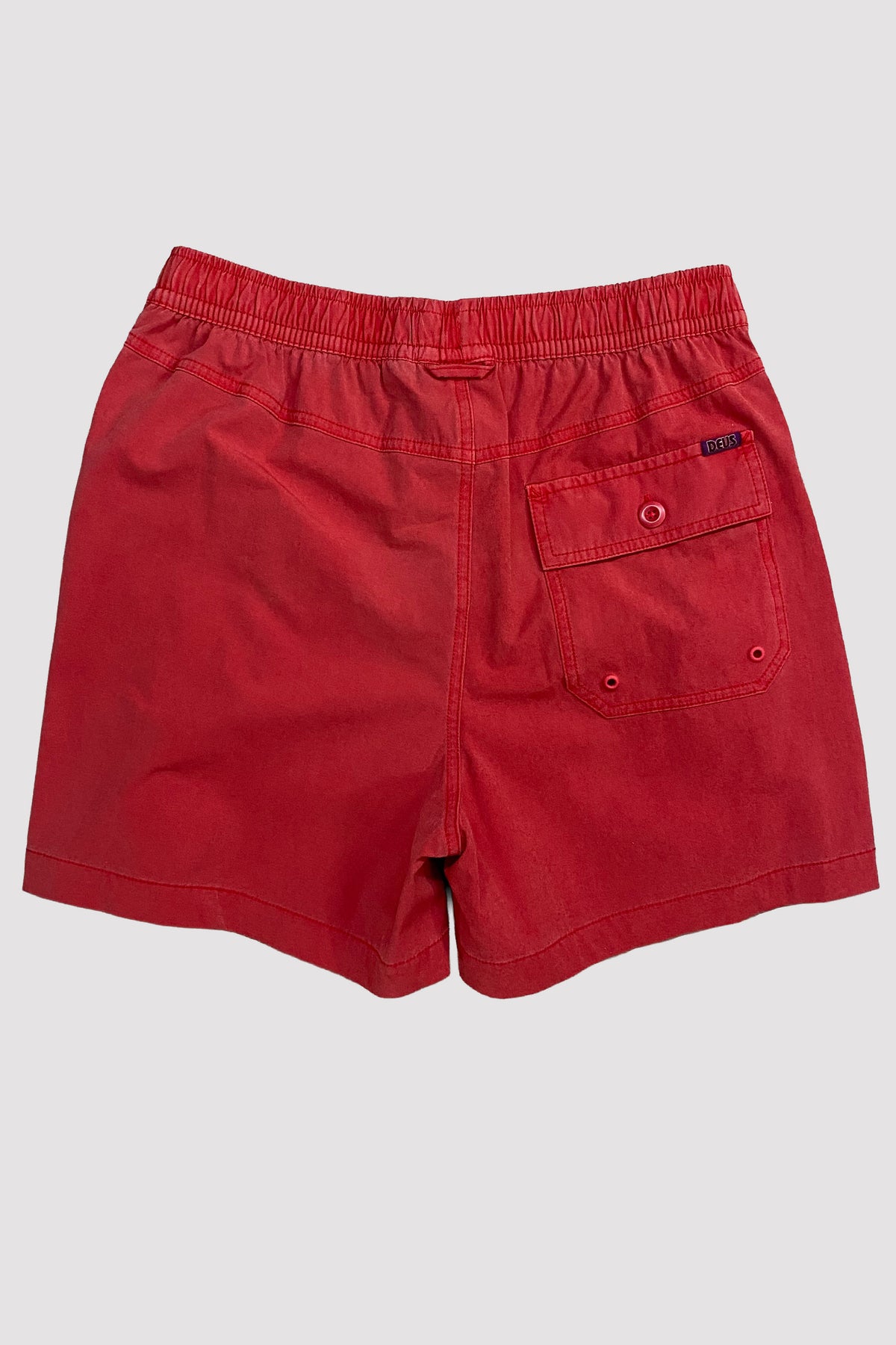 Deus Traje de baño sandbar garment dyed rojo melón