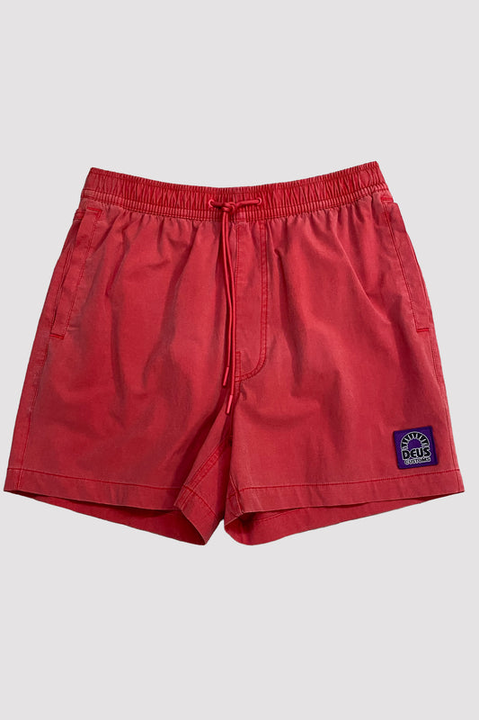 Deus Traje de baño sandbar garment dyed rojo melón