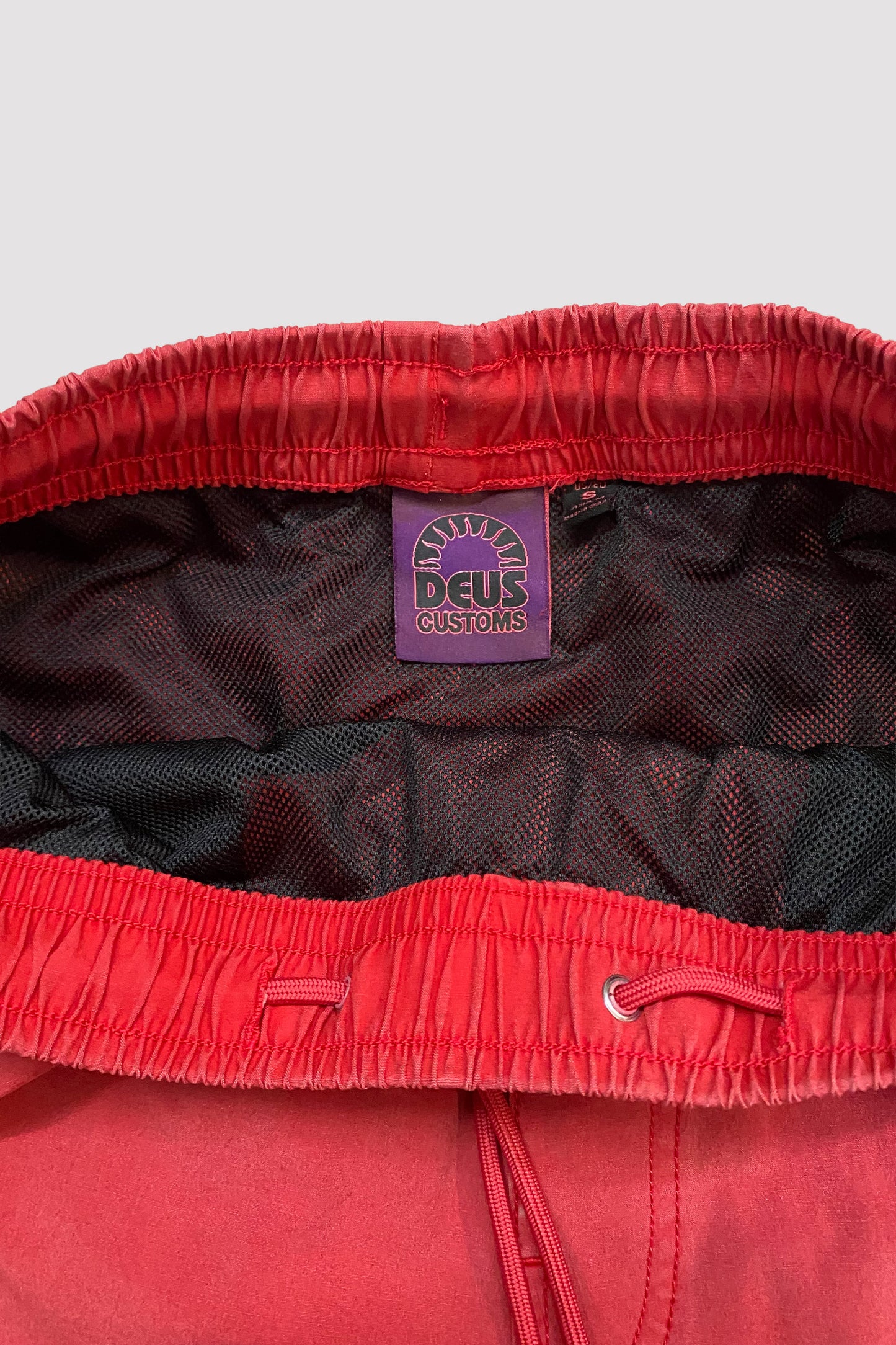 Deus Traje de baño sandbar garment dyed rojo melón