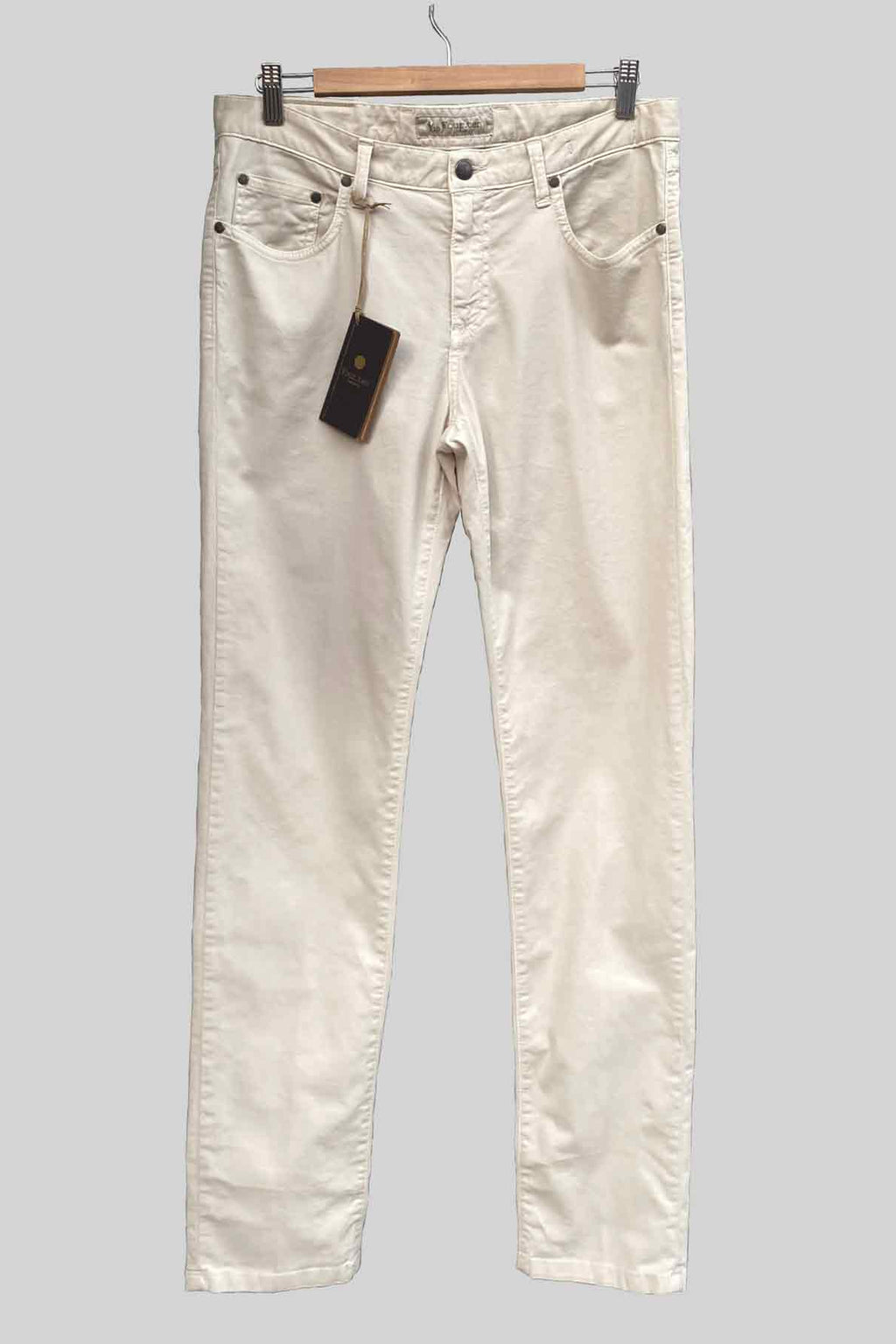 Four.ten Pantalón 5 bolsillos de popelín beige claro