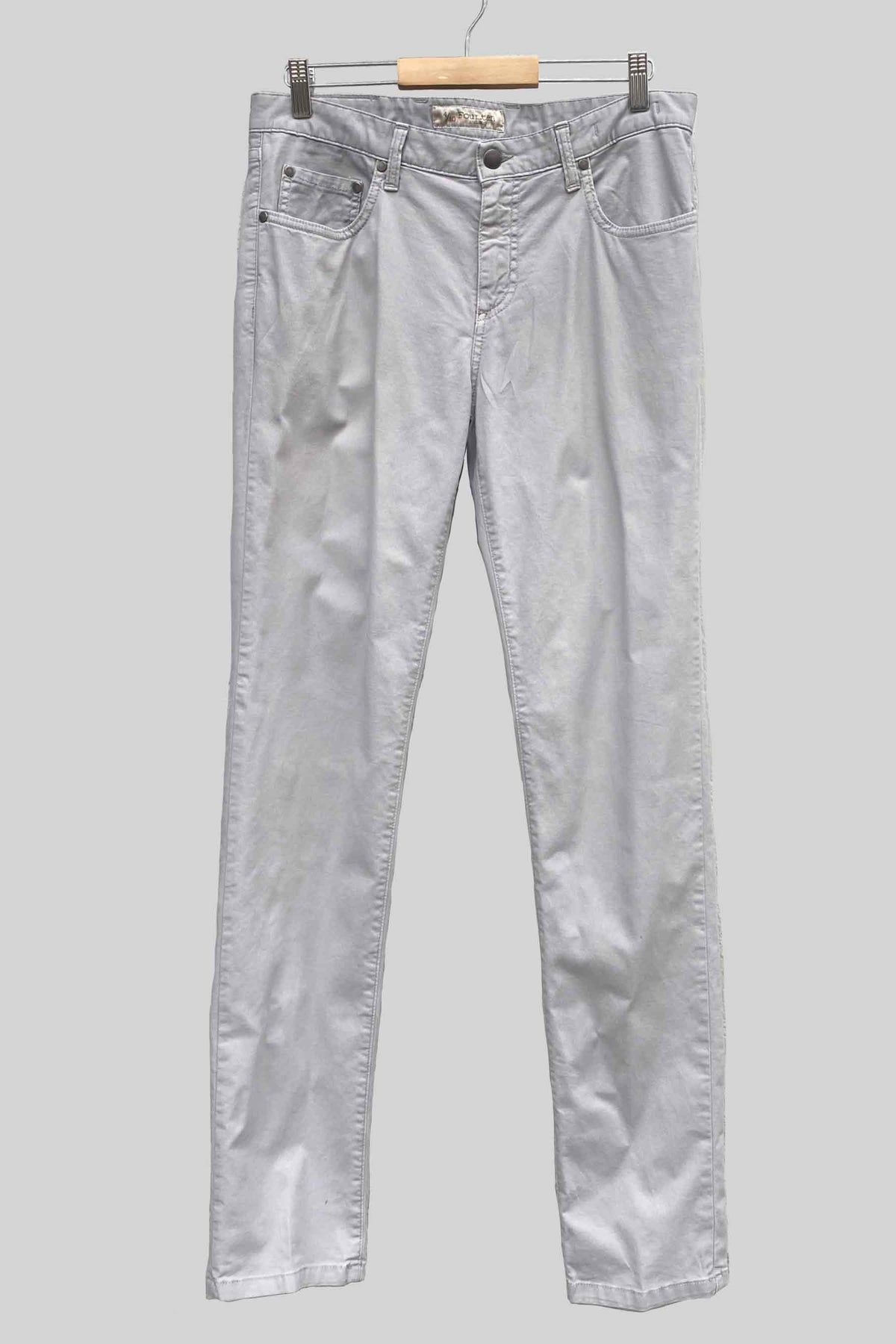 Four.ten Pantalón 5 bolsillos de popelín gris claro