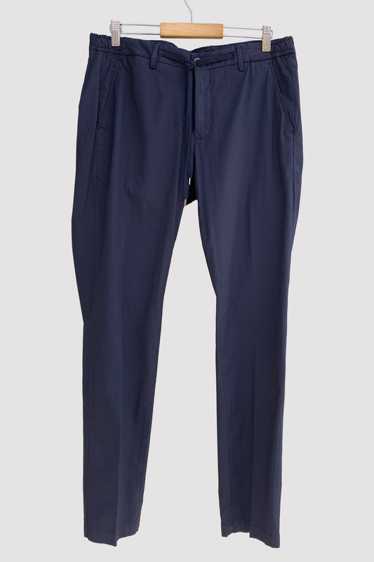 Four.ten Pantalón de popelín navy con cordón