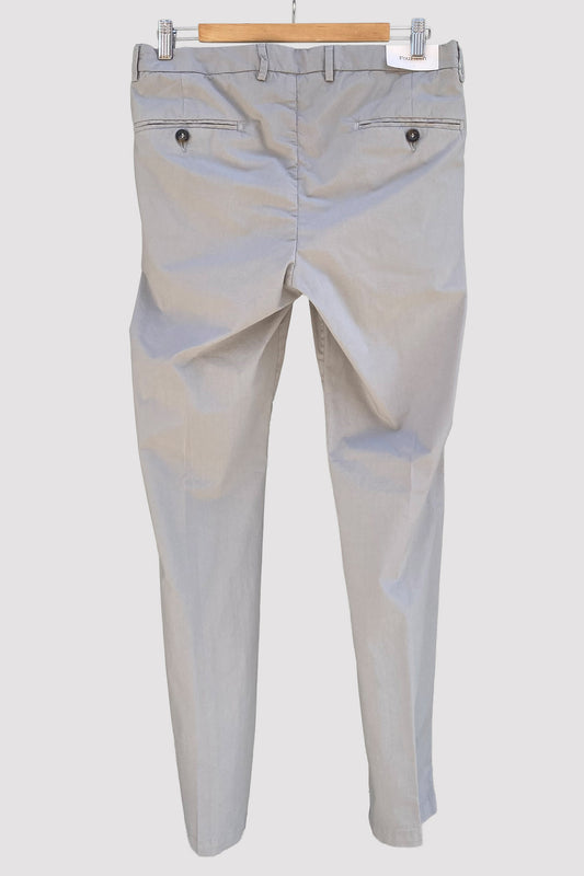Four.ten Pantalón de popelín gris claro con cordón
