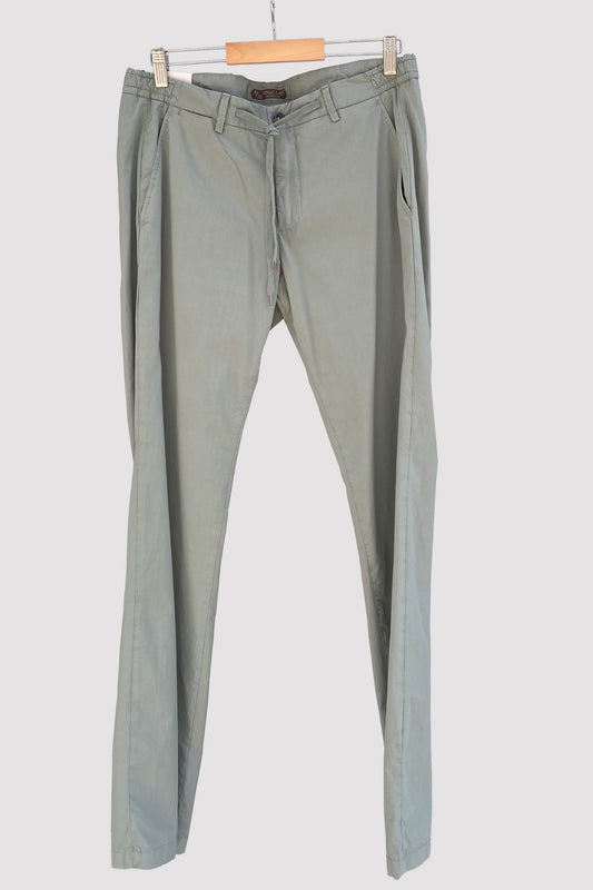 Four.ten Pantalón de popelín verde claro con cordón