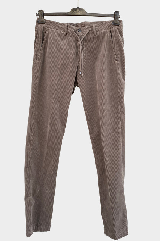 Four.ten Pantalón pana gorda marrón con cordón y goma
