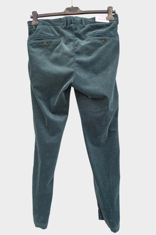 Four.ten Pantalón pana gorda  verde oscuro con cordón y goma