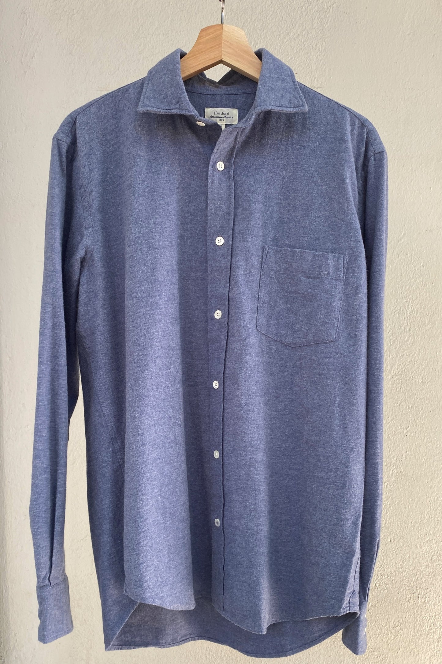 Hartford Camisa azul de franela