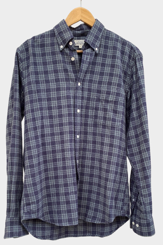 Hartford Camisa de cuadros azul y verde agua
