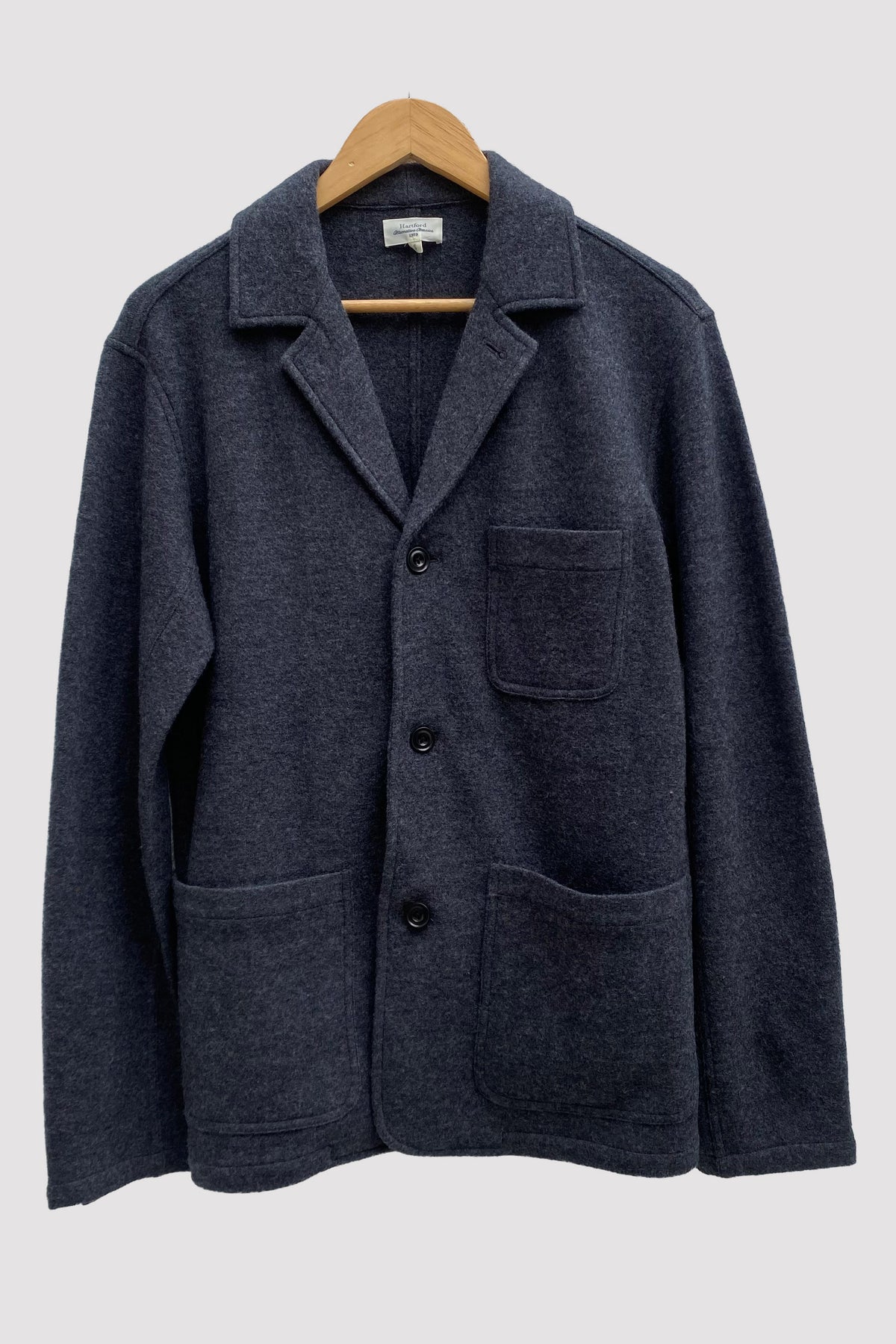 Hartford blazer de lana cocida gris oscuro