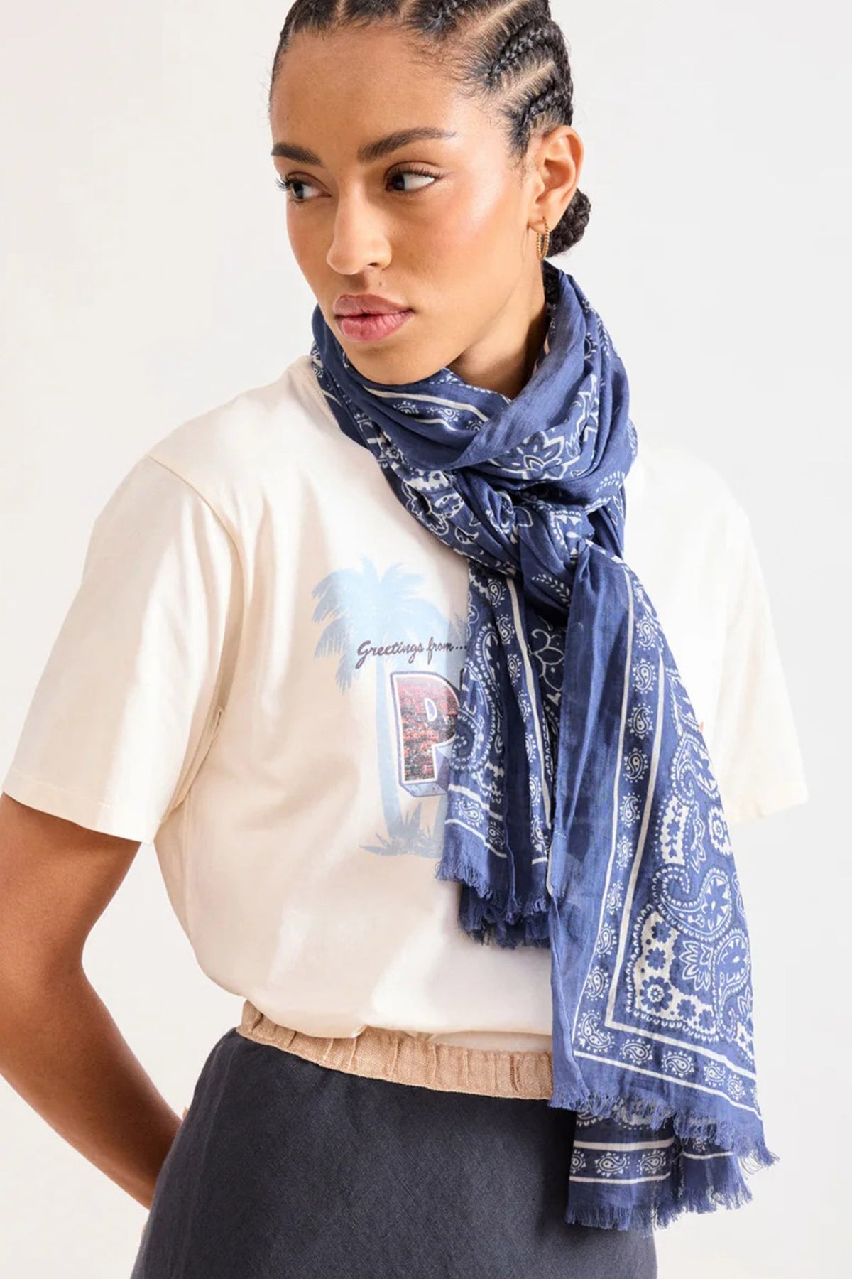 Hartford Bufanda pareo bandana azul